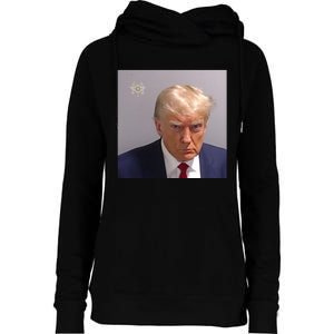 Trump Mug Shot Trump Jail Trump Arrested Womens Funnel Neck Pullover Hood