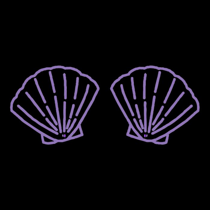 Two Mermaid Shell Bra Mermaid Bra Bikini Costume Cooling Performance Crew T-Shirt