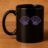 Two Mermaid Shell Bra Mermaid Bra Bikini Costume 11oz C Handle Ceramic Mug