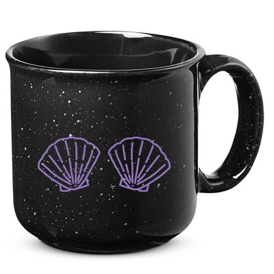 Two Mermaid Shell Bra Mermaid Bra Bikini Costume 15oz Campfire Ceramic Mug