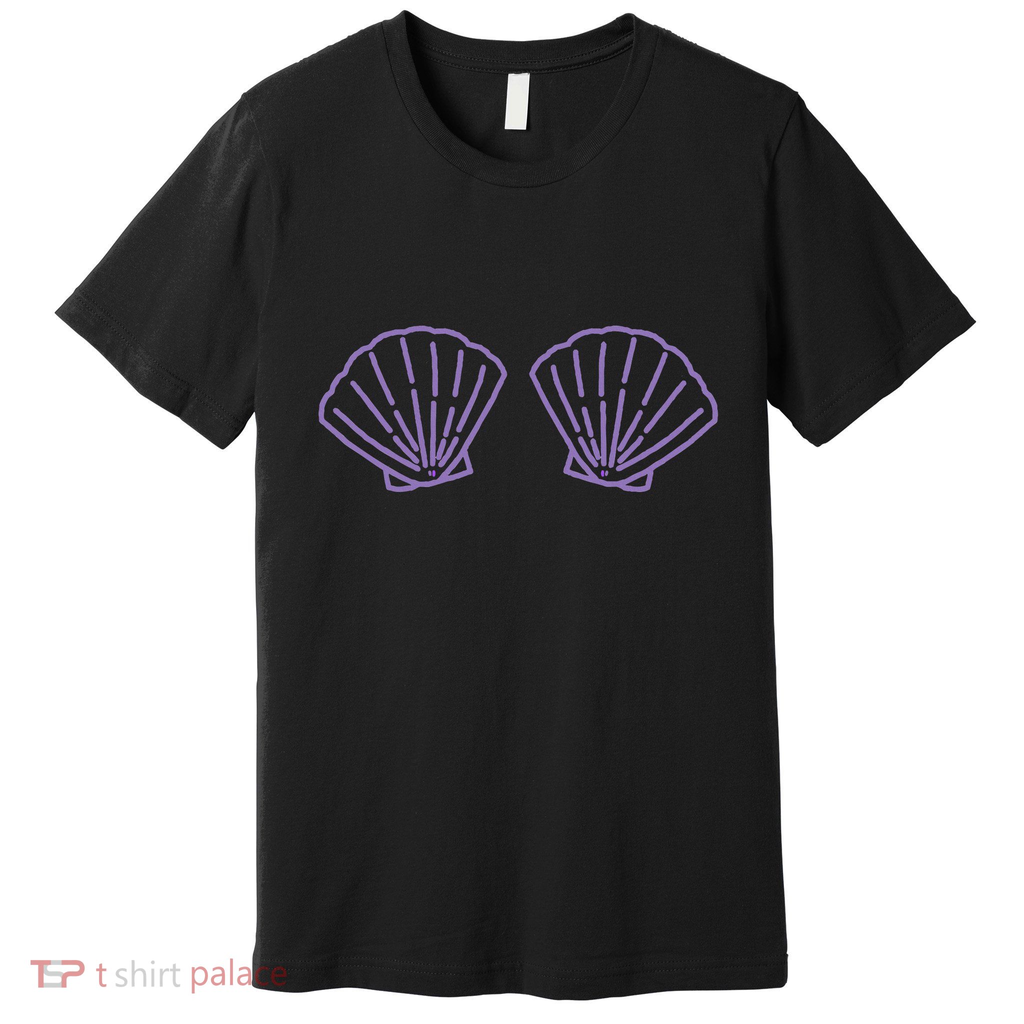 Two Mermaid Shell Bra Mermaid Bra Bikini Costume Premium T-Shirt
