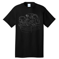 The Muppets Statler And Waldorf Heckling Outline Tall T-Shirt