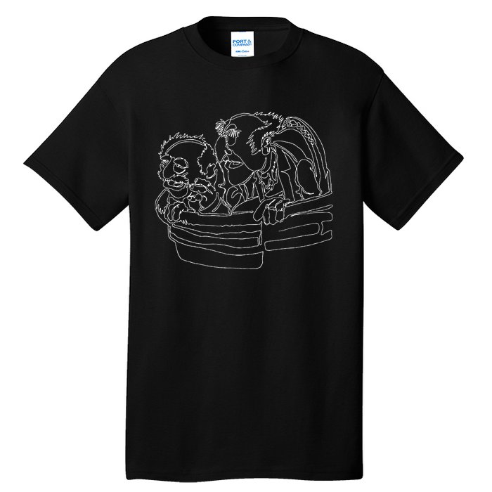 The Muppets Statler And Waldorf Heckling Outline Tall T-Shirt