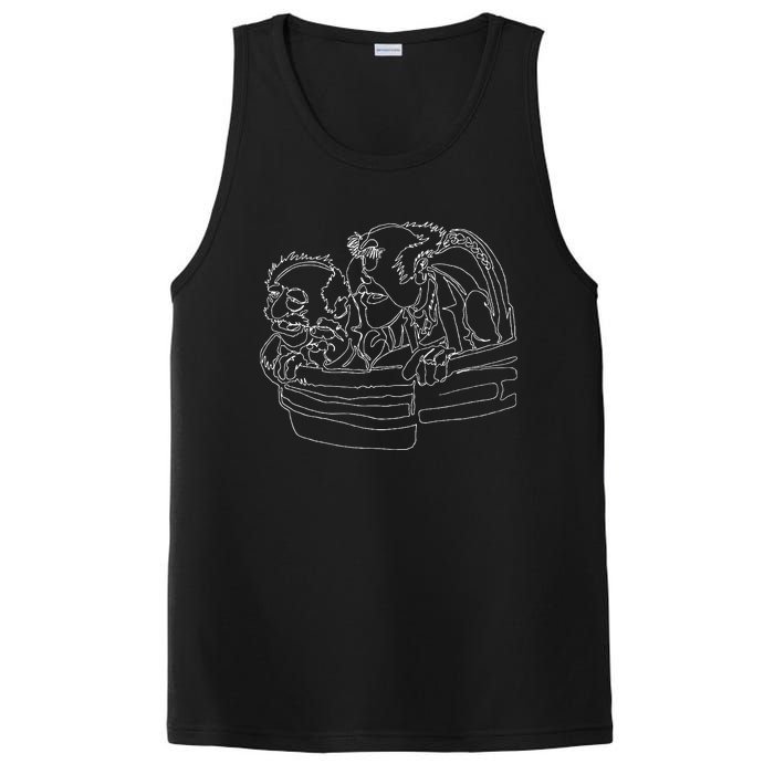 The Muppets Statler And Waldorf Heckling Outline PosiCharge Competitor Tank