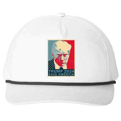 Trump Mug Shot 2024 Save America Trump Snapback Five-Panel Rope Hat