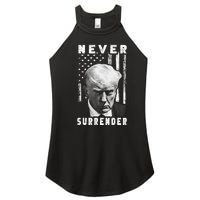 Trump Mug Shot Donald Trump Mug Shot Never Surrender Pro Trump Women's Perfect Tri Rocker Tank