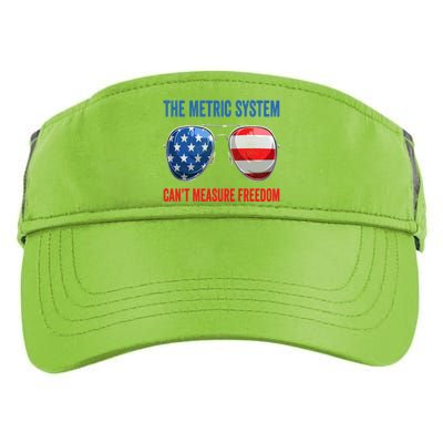 The Metric System Can’t Measure Freedom 4th Of July Adult Drive Performance Visor