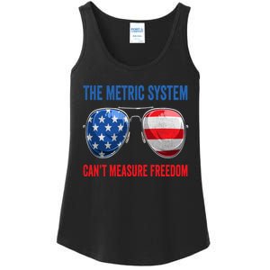 The Metric System Can’t Measure Freedom 4th Of July Ladies Essential Tank