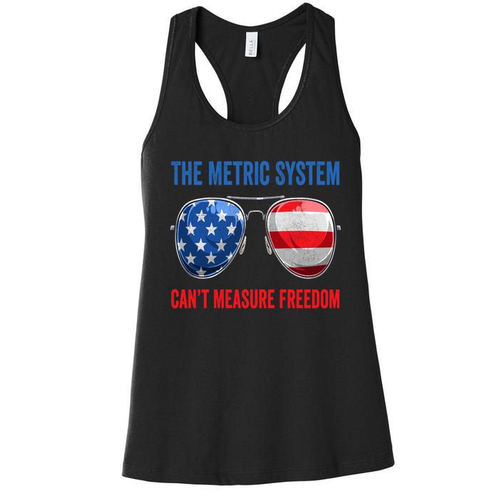 The Metric System Can’t Measure Freedom 4th Of July Women's Racerback Tank