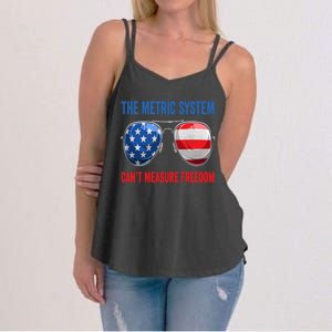 The Metric System Can’t Measure Freedom 4th Of July Women's Strappy Tank