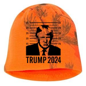 Trump Mug Shot 2024 President Kati - Camo Knit Beanie