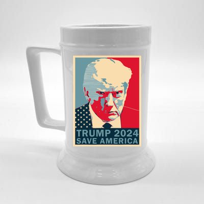 Trump Mug Shot 2024 Save America Trump Beer Stein