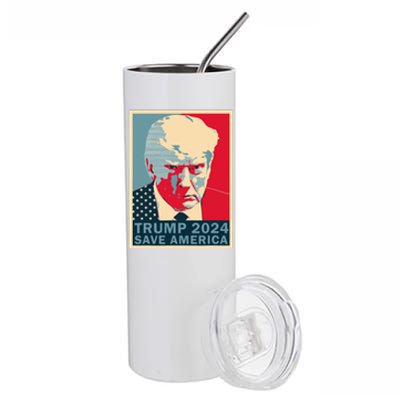 Trump Mug Shot 2024 Save America Trump Stainless Steel Tumbler