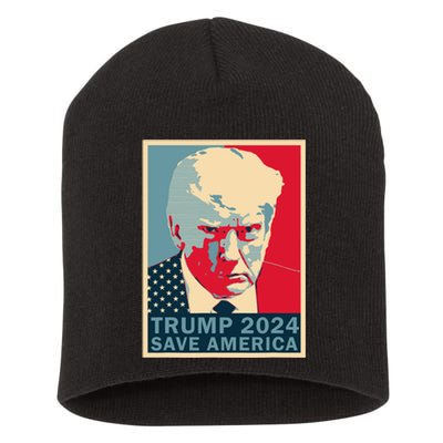 Trump Mug Shot 2024 Save America Trump Short Acrylic Beanie