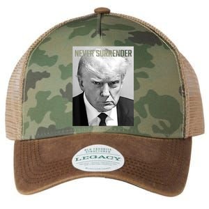 Trump Mug Shot Donald Trump Mug Shot Never Surrender Funny Gift Legacy Tie Dye Trucker Hat