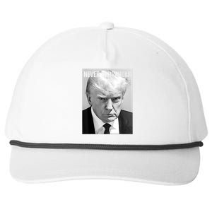 Trump Mug Shot Donald Trump Mug Shot Never Surrender Funny Gift Snapback Five-Panel Rope Hat