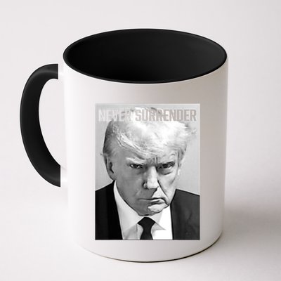 Trump Mug Shot Donald Trump Mug Shot Never Surrender Funny Gift Mug