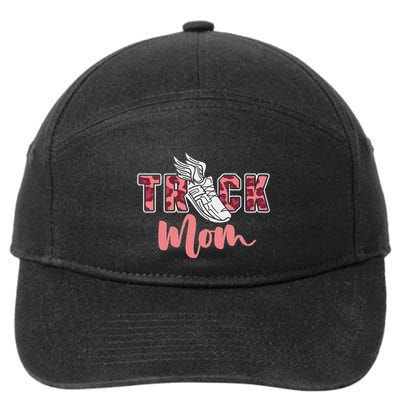 Track Mom Sprinting Marathon Track And Field Runner 7-Panel Snapback Hat