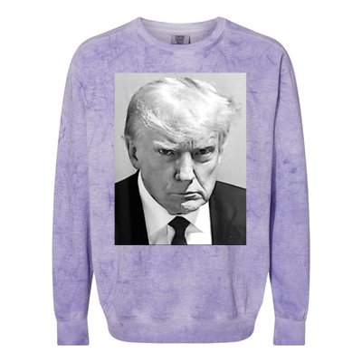 Trump Mug Shot Donald Trump Mug Shot Gift Colorblast Crewneck Sweatshirt