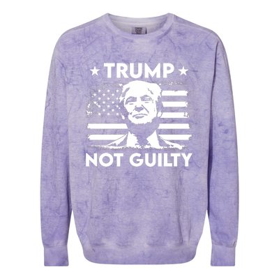 Trump Mug Shot, Trump Not Guilty Pro Trump Supporter Colorblast Crewneck Sweatshirt