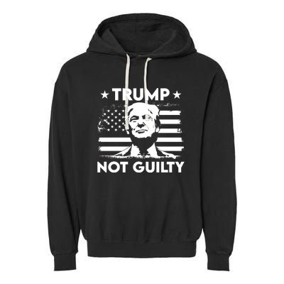 Trump Mug Shot, Trump Not Guilty Pro Trump Supporter Garment-Dyed Fleece Hoodie