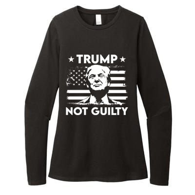 Trump Mug Shot, Trump Not Guilty Pro Trump Supporter Womens CVC Long Sleeve Shirt