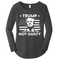 Trump Mug Shot, Trump Not Guilty Pro Trump Supporter Women's Perfect Tri Tunic Long Sleeve Shirt