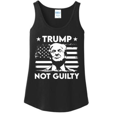 Trump Mug Shot, Trump Not Guilty Pro Trump Supporter Ladies Essential Tank