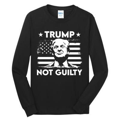 Trump Mug Shot, Trump Not Guilty Pro Trump Supporter Tall Long Sleeve T-Shirt