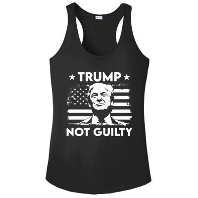 Trump Mug Shot, Trump Not Guilty Pro Trump Supporter Ladies PosiCharge Competitor Racerback Tank