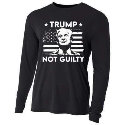 Trump Mug Shot, Trump Not Guilty Pro Trump Supporter Cooling Performance Long Sleeve Crew