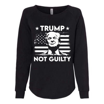 Trump Mug Shot, Trump Not Guilty Pro Trump Supporter Womens California Wash Sweatshirt