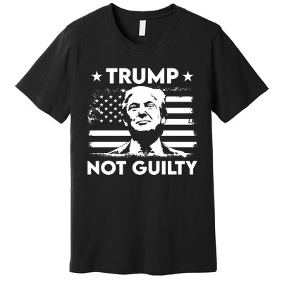 Trump Mug Shot, Trump Not Guilty Pro Trump Supporter Premium T-Shirt