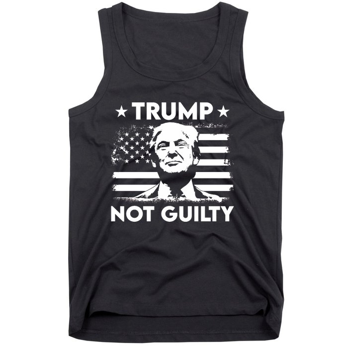 Trump Mug Shot, Trump Not Guilty Pro Trump Supporter Tank Top