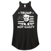 Trump Mug Shot, Trump Not Guilty Pro Trump Supporter Women's Perfect Tri Rocker Tank