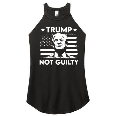 Trump Mug Shot, Trump Not Guilty Pro Trump Supporter Women's Perfect Tri Rocker Tank