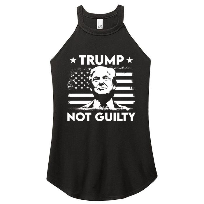 Trump Mug Shot, Trump Not Guilty Pro Trump Supporter Women's Perfect Tri Rocker Tank