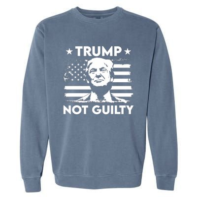 Trump Mug Shot, Trump Not Guilty Pro Trump Supporter Garment-Dyed Sweatshirt