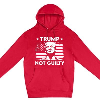 Trump Mug Shot, Trump Not Guilty Pro Trump Supporter Premium Pullover Hoodie