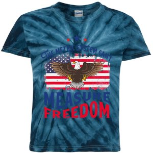 The Metric System CanT Measure Freedom Usa Fla 4th Of July Kids Tie-Dye T-Shirt