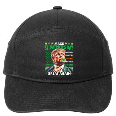 Trump Make St Patricks Day Great Again Irish American Flag 7-Panel Snapback Hat