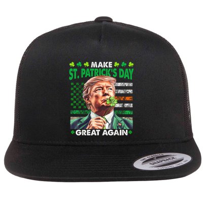 Trump Make St Patricks Day Great Again Irish American Flag Flatbill Hat