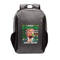 Trump Make St Patricks Day Great Again Irish American Flag Vector Backpack