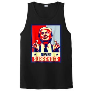 Trump Mug Shot Donald Trump Mug Shot Never Surrender PosiCharge Competitor Tank