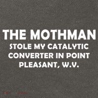 The Mothman Stole My Catalytic Converter Cotton Canvas Backpack