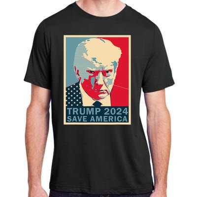 Trump Mug Shot 2024 Save America Trump Adult ChromaSoft Performance T-Shirt