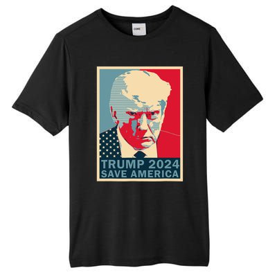 Trump Mug Shot 2024 Save America Trump Tall Fusion ChromaSoft Performance T-Shirt