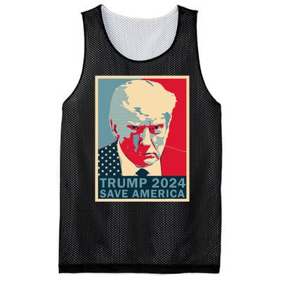 Trump Mug Shot 2024 Save America Trump Mesh Reversible Basketball Jersey Tank