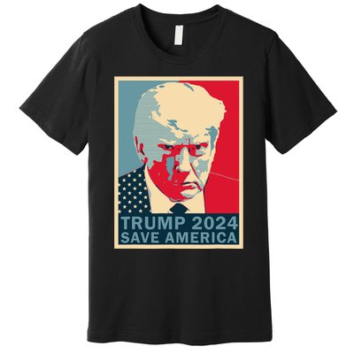 Trump Mug Shot 2024 Save America Trump Premium T-Shirt