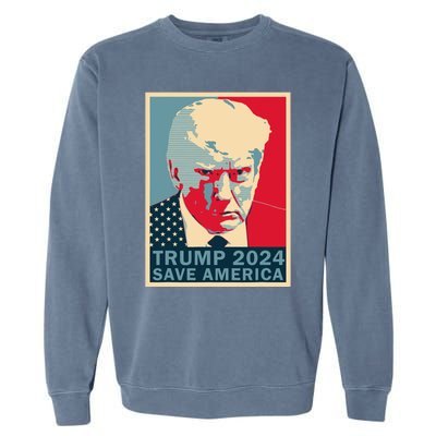 Trump Mug Shot 2024 Save America Trump Garment-Dyed Sweatshirt